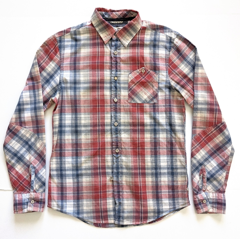 Guess Jeans Plaid Button Down Long Sleeve